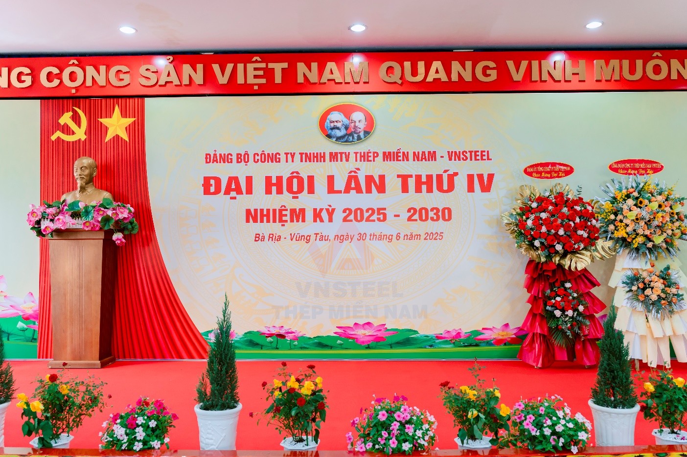 Đại hội Đảng bộ Công ty TNHH MTV Thép Miền Nam-VNSTEEL lần thứ IV, nhiệm kỳ 2025-2030