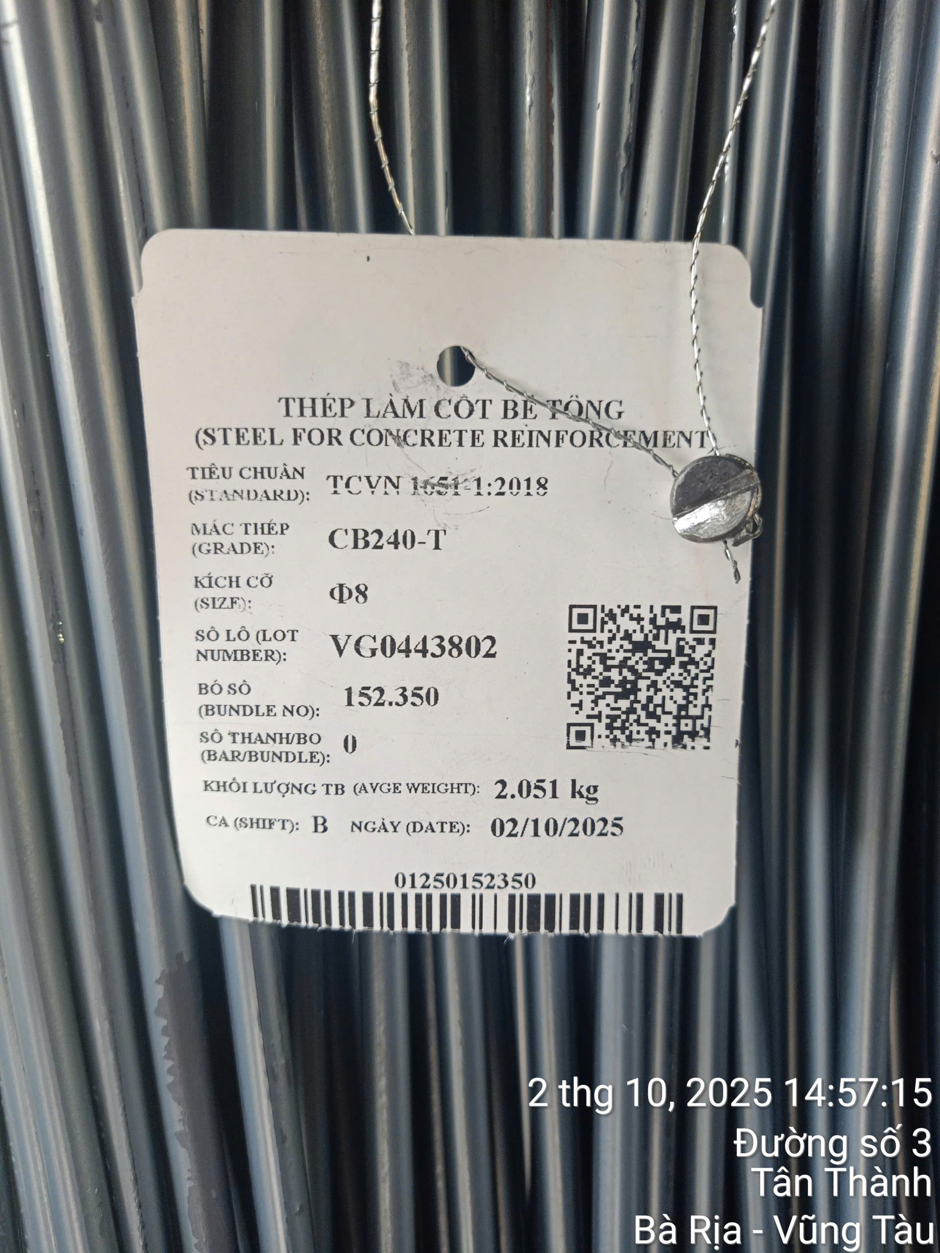 Truy xuất nguồn gốc xuất xứ sản phẩm Thép Miền Nam /V/