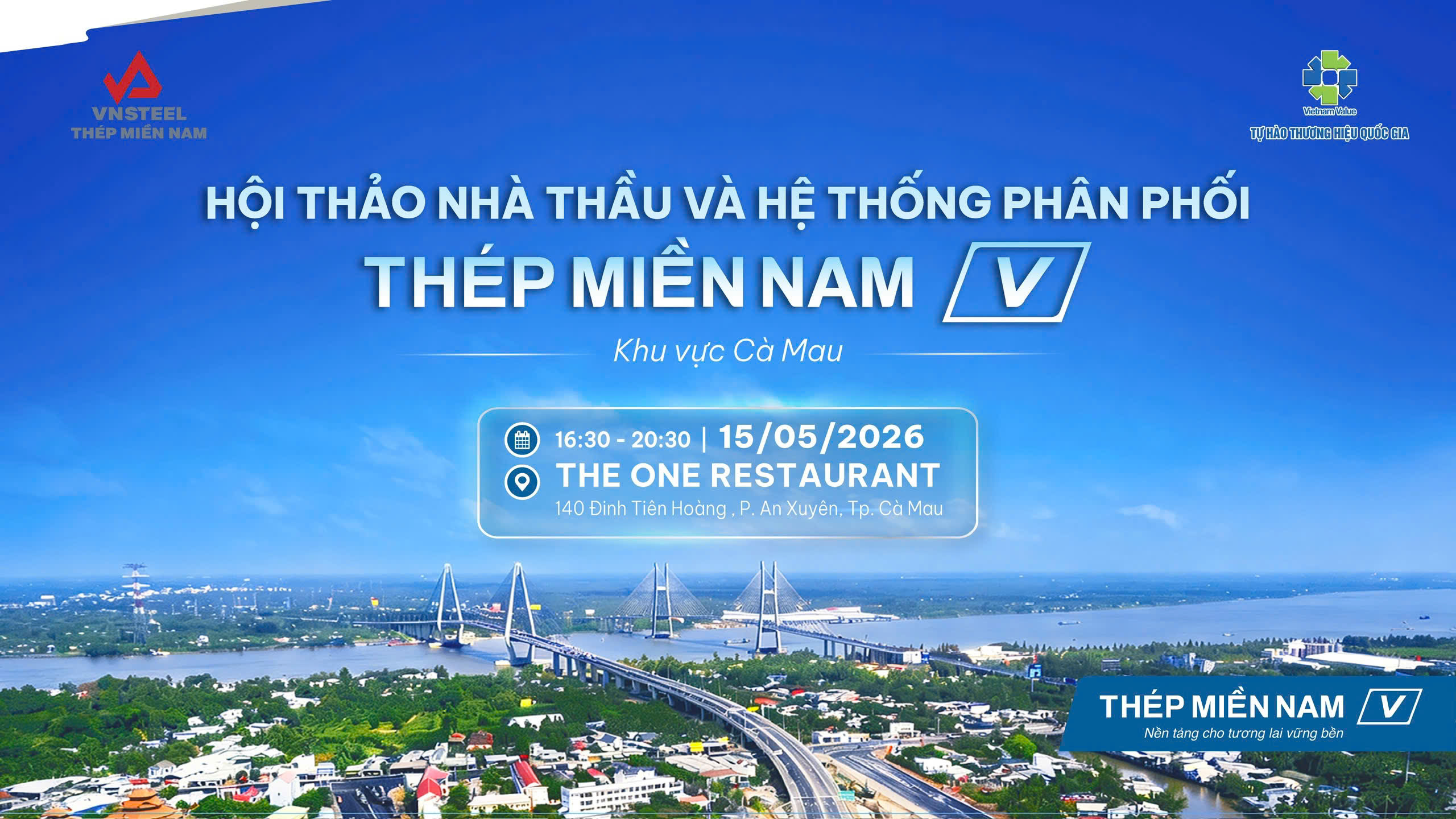 THÉP MIỀN NAM /V/ tổ chức hội thảo nhà thầu và hệ thống phân phối khu vực Cà Mau