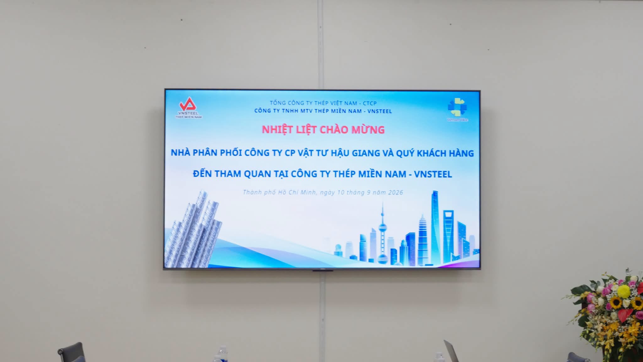 Thép Miền Nam /V/ đón tiếp đoàn Công ty CP Vật Tư Hậu Giang - Kết nối hợp tác, cùng hướng đến phát triển bền vững